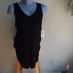 Torrid Black Sleeveless Tank Top with V-Neck